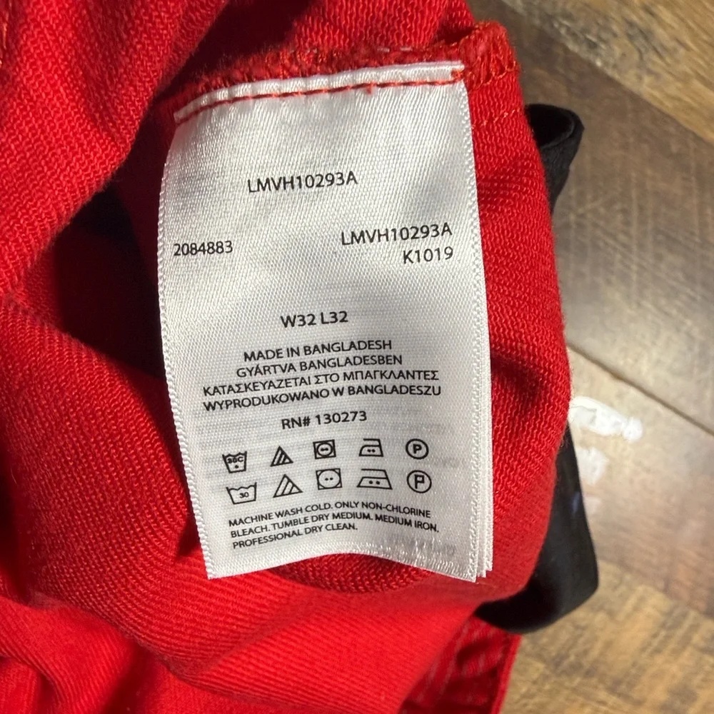 NWT Lee x Alife Collab Red Pinstripe Tapered Leg Jeans 32x32